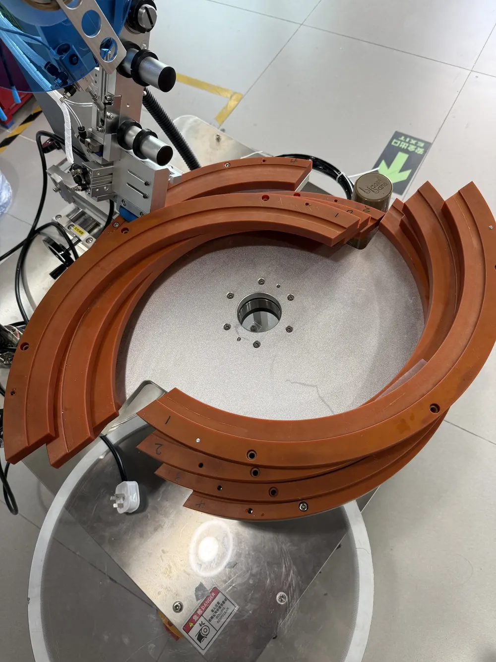 Rotary Tape Applicator for Washing-Machine Panels (T-803) — Ring fixture segments