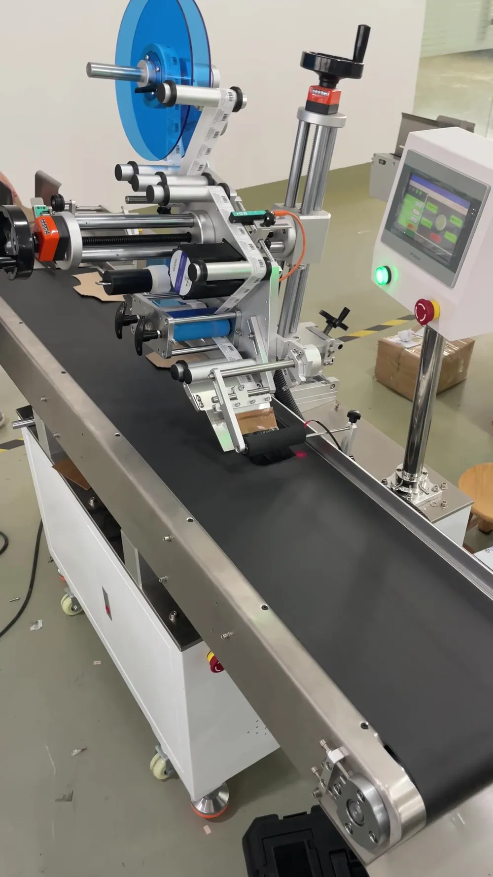 Automatic Flat Top-Surface Labeling Machine — Factory demo video still