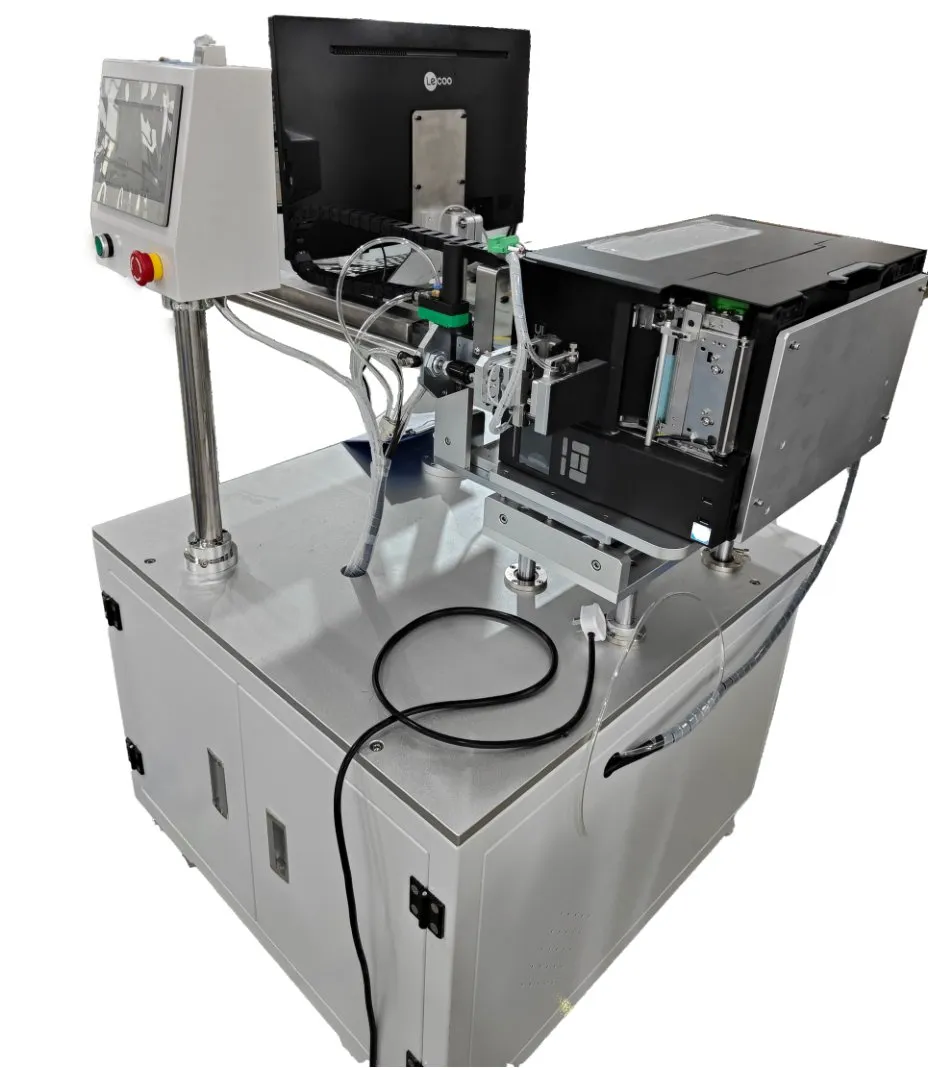 Side Print-and-Apply Labeling Machine — Side print-and-apply labeling machine with printer